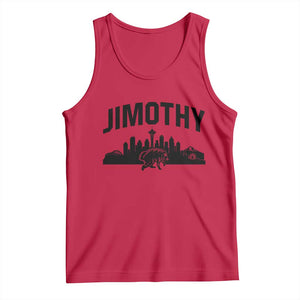 Jimothy The Raccoon Tank Top Seattle Space Needle Mount Rainier Landscape Art