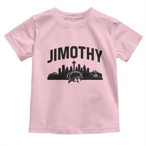Jimothy The Raccoon Toddler T Shirt Seattle Space Needle Mount Rainier Landscape Art