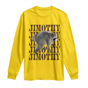 Jimothy The Raccoon Long Sleeve Shirt Vintage Trash Panda Animal Lover Gift