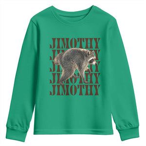 Jimothy The Raccoon Youth Sweatshirt Vintage Trash Panda Animal Lover Gift