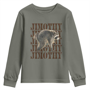 Jimothy The Raccoon Youth Sweatshirt Vintage Trash Panda Animal Lover Gift