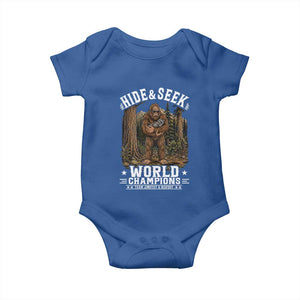 Bigfoot Jimothy The Raccoon Cryptid Animal Friendship Baby Onesie Hide And Seek World Champions