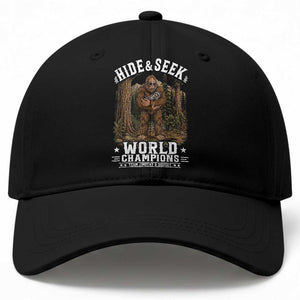 Bigfoot Jimothy The Raccoon Cryptid Animal Friendship Baseball Cap Hide And Seek World Champions