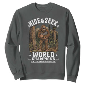 Bigfoot Jimothy The Raccoon Cryptid Animal Friendship Sweatshirt Hide And Seek World Champions