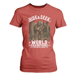 Bigfoot Jimothy The Raccoon Cryptid Animal Friendship T Shirt For Women Hide And Seek World Champions