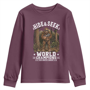 Bigfoot Jimothy The Raccoon Cryptid Animal Friendship Youth Sweatshirt Hide And Seek World Champions