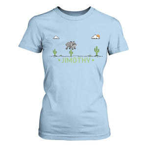 Funny Jimothy The Raccoon T Shirt For Women Pixel Art Retro Gaming Trash Panda Meme