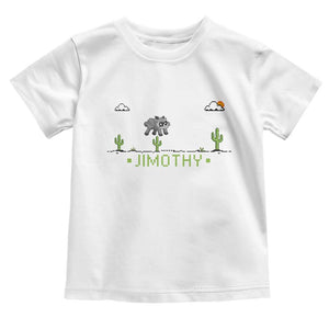 Funny Jimothy The Raccoon Toddler T Shirt Pixel Art Retro Gaming Trash Panda Meme