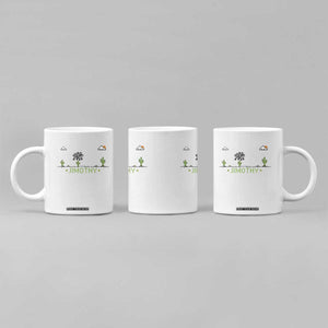 Funny Jimothy The Raccoon Coffee Mug Pixel Art Retro Gaming Trash Panda Meme