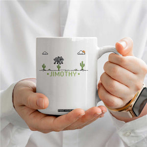 Funny Jimothy The Raccoon Coffee Mug Pixel Art Retro Gaming Trash Panda Meme