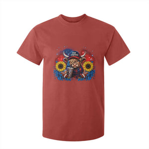 Cute Highland Cow Game Day T Shirt For Kid New England Sports Fan Gift TS12 Red Print Your Wear