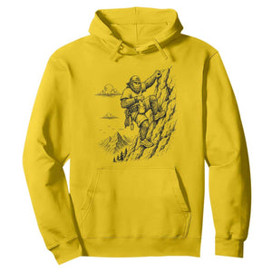 Funny Bigfoot Mountain Climber Hoodie Outdoor Hiking Adventure