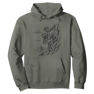 Funny Bigfoot Mountain Climber Hoodie Outdoor Hiking Adventure