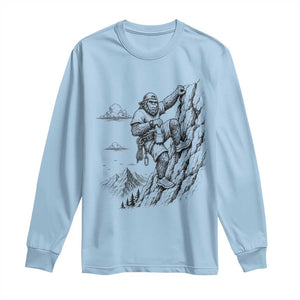 Funny Bigfoot Mountain Climber Long Sleeve Shirt Outdoor Hiking Adventure
