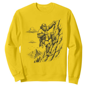 Funny Bigfoot Mountain Climber Sweatshirt Outdoor Hiking Adventure