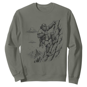 Funny Bigfoot Mountain Climber Sweatshirt Outdoor Hiking Adventure
