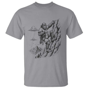 Funny Bigfoot Mountain Climber T Shirt Outdoor Hiking Adventure