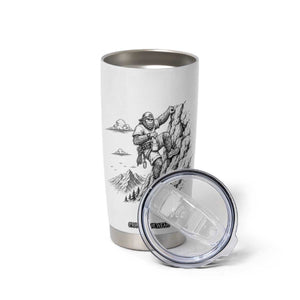 Funny Bigfoot Mountain Climber Tumbler Cup Outdoor Hiking Adventure