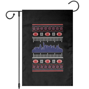 New England Skyline Game Day Garden Flag Ugly Christmas Football Fan Gift