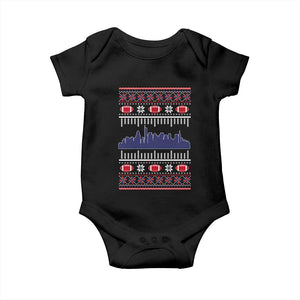 New England Skyline Game Day Baby Onesie Ugly Christmas Football Fan Gift