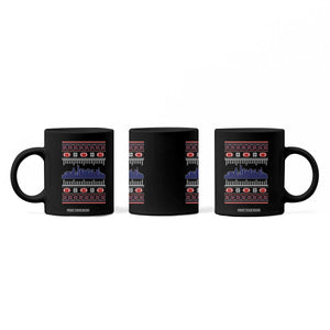 New England Skyline Game Day Coffee Mug Ugly Christmas Football Fan Gift