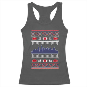 New England Skyline Game Day Racerback Tank Top Ugly Christmas Football Fan Gift