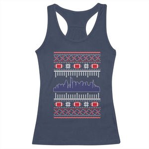 New England Skyline Game Day Racerback Tank Top Ugly Christmas Football Fan Gift