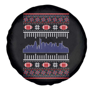 New England Skyline Game Day Spare Tire Cover Ugly Christmas Football Fan Gift