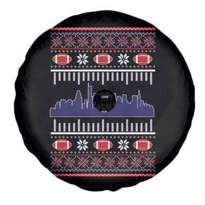 New England Skyline Game Day Spare Tire Cover Ugly Christmas Football Fan Gift