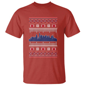New England Skyline Game Day T Shirt Ugly Christmas Football Fan Gift