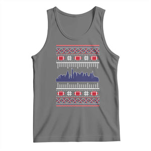 New England Skyline Game Day Tank Top Ugly Christmas Football Fan Gift