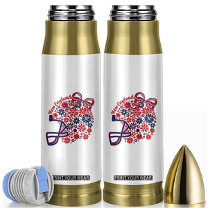 New England Game Day Sports Fan Bullet Tumbler Floral Football Helmet With Bow
