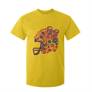New England Game Day Sports Fan T Shirt For Kid Floral Football Helmet With Bow