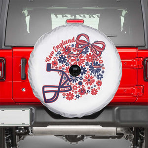 New England Game Day Sports Fan Spare Tire Cover Floral Football Helmet With Bow