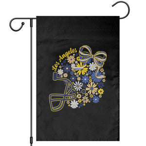 Los Angeles Game Day Sports Fan Garden Flag Floral Football Helmet With Bow