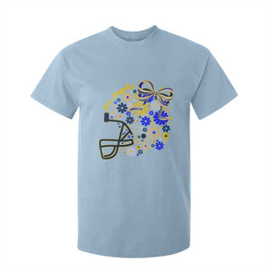 Los Angeles Game Day Sports Fan T Shirt For Kid Floral Football Helmet With Bow