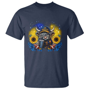 Cute Highland Cow Game Day T Shirt Los Angeles Sports Fan TS12 Navy Print Your Wear