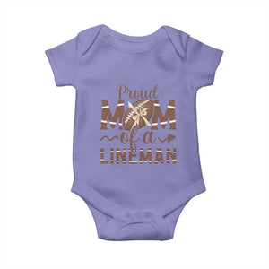 Football Mom Gift Baby Onesie Proud Mom Of A Lineman TS12 Violet Print Your Wear