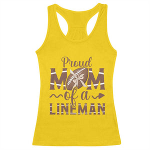 Football Mom Gift Racerback Tank Top Proud Mom Of A Lineman TS12 Daisy Print Your Wear