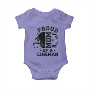 Proud Mom Of A Lineman Baby Onesie Football Fan Gift For Women TS12 Violet Print Your Wear