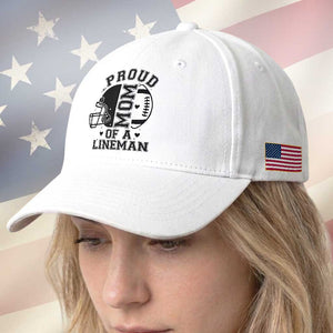 Proud Mom Of A Lineman Baseball Cap Football Fan Gift For Women TS12 Print Your Wear
