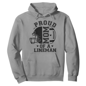 Proud Mom Of A Lineman Hoodie Football Fan Gift For Women TS12 Sport Gray Print Your Wear