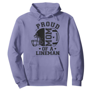 Proud Mom Of A Lineman Hoodie Football Fan Gift For Women TS12 Violet Print Your Wear