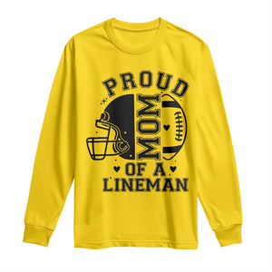 Proud Mom Of A Lineman Long Sleeve Shirt Football Fan Gift For Women TS12 Daisy Print Your Wear