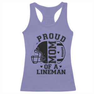 Proud Mom Of A Lineman Racerback Tank Top Football Fan Gift For Women TS12 Violet Print Your Wear