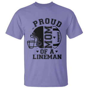 Proud Mom Of A Lineman T Shirt Football Fan Gift For Women TS12 Violet Print Your Wear