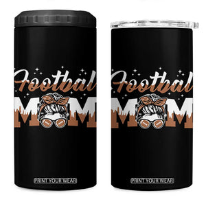 Football Mom Life 4 in 1 Can Cooler Tumbler Sports Fan Gift For Women TS12 One Size: 16 oz Black Print Your Wear