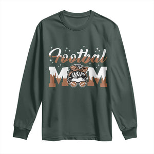 Football Mom Life Long Sleeve Shirt Sports Fan Gift For Women TS12 Dark Forest Green Print Your Wear