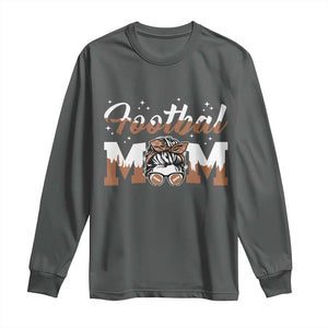 Football Mom Life Long Sleeve Shirt Sports Fan Gift For Women TS12 Dark Heather Print Your Wear