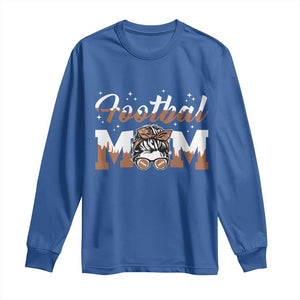Football Mom Life Long Sleeve Shirt Sports Fan Gift For Women TS12 Royal Blue Print Your Wear